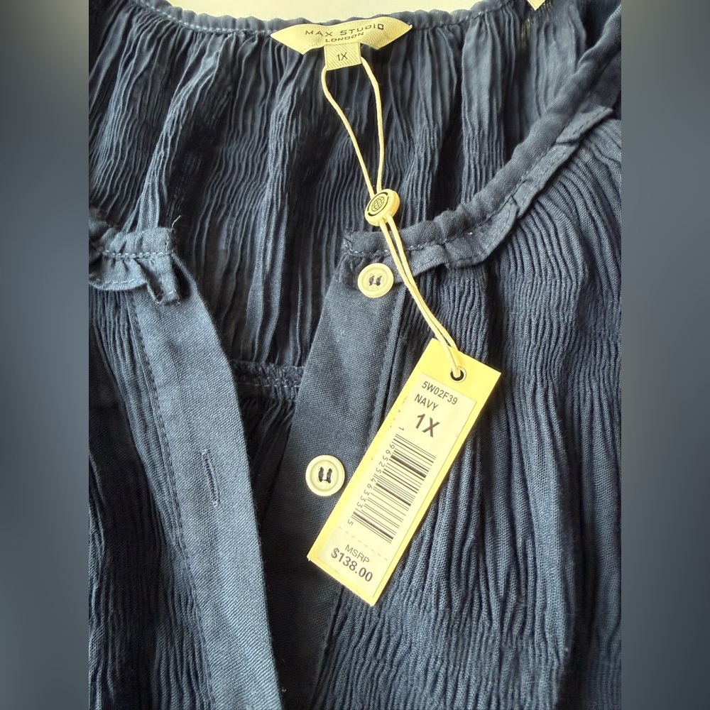 Max Studio Midnight Blue Blouse 💙
NEW WITH TAGS 🏷️ - Picture 3 of 11